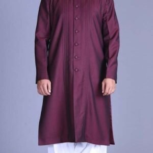 VIP Kurta with White Shalwar Suit (Made on Order)